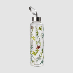Vintage Herb Botanical Glass Water Bottle