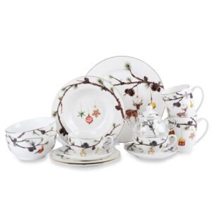 Christmas Dinnerware and Tea Set
